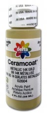 Delta Ceramcoat Acrylic Paint, 2oz- Metallics: 14K Gold