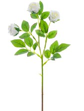 Rose Spray, 16.5"- White Cream