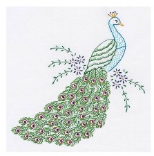 18" Quilt Blocks- Peacock