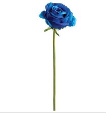 Rose Spray, 19" - Blue