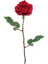 Rose Bud Medium Spray, 23"- Red