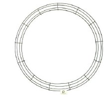 24" Metal Wreath Form - Green