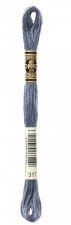 317 DMC Embroidery Floss - Pewter Gray