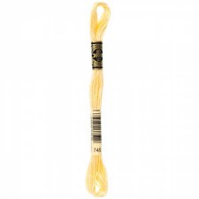 445 DMC Embroidery Floss - Light Lemon