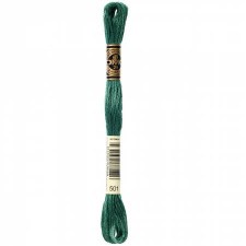 501 DMC Embroidery Floss - Dark Blue Green