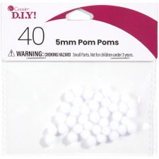 Pom Poms .75 inch 45/Pkg White