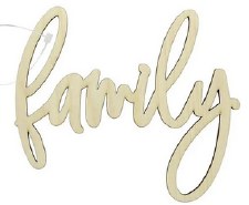 Wood Word- Family 6.5" x 5.75"