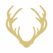 MDF Cut Ou t- Antler, 6"