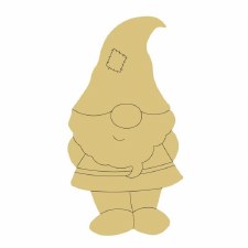 MDF Cut Out - Gnome #1, 6"