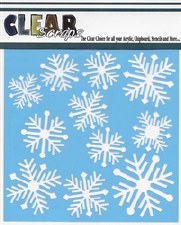 Clear Scraps 6x6 Stencil- Nordic Snowflakes