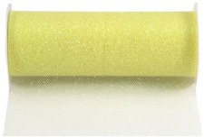 6" Glitter Tulle Roll, 10 yards- Yellow