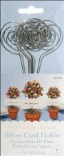 Wire Silver Card Holders, 6"- 6ct