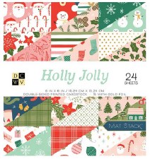 6x6 DCWV Paper Pad- Holly Jolly