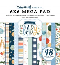 Welcome Baby Boy 6x6 Mega Paper Pad