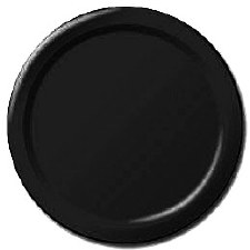 Touch of Color 7" Paper Plate, 24ct- Black