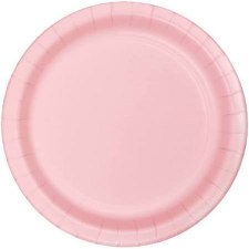 Touch of Color 7" Paper Plate, 24ct- Classic Pink