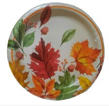 7" Dessert Plate, 8ct - Fall Leaves