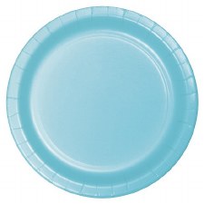 Touch of Color 7" Paper Plate, 24ct- Pastel Blue