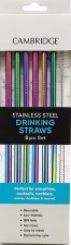 Stainless Steel Drinking Straws, 8ct - Rainbow