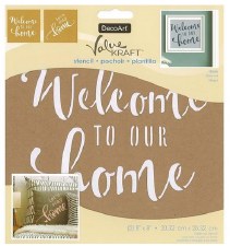 DecoArt 8x8" Stencil 2pk- Home
