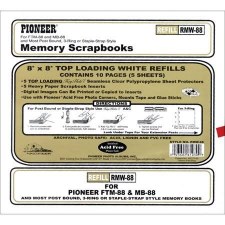Pioneer 8x8" Page Refills, 5pk- White