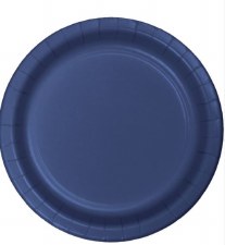 Touch of Color 9" Paper Plate, 24ct- Navy