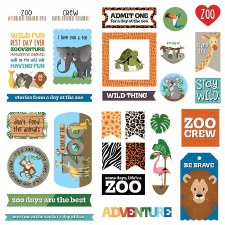 A Day at the Zoo Ephemera Die Cuts
