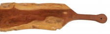 Acacia Wood Cheese/Cutting Board With Live Edge & Handle, 30.5 x 8.0 x 1.0