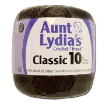 Aunt Lydia's Classic Cotton Thread, Size 10 - Fudge Brown