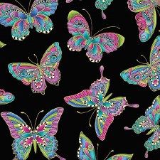 Alluring Butterflies Bolted Fabric - Small Butterflies Multi