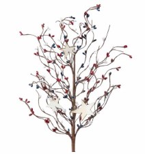 American Star & Pip Berry Spray, 27" - Red White & Blue