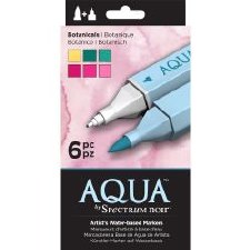 Spectrum Noir Aqua Markers, 6pk- Botanicals