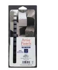 Artist Pastel Square Gray Scale - 12pc