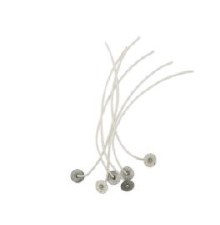 Assembled Bleached Candle Wicks, 9" - Set Of 6