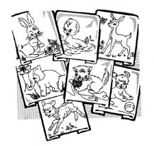 Aunt Martha's Iron On Transfers- Baby Animals #3738