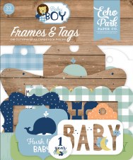 Baby Boy Ephemera Die Cuts- Frames & Tags