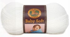 Baby Soft Yarn - White Pompadour