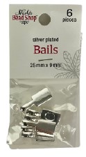 Nicole's Bead Shop- Silver Plated Bails, 6ct