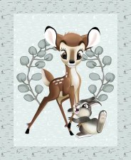 Licensed Fabric Panel- Bambi & Thumper