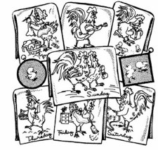 Aunt Martha's Iron On Transfers- Barnyard Happenings # 3753