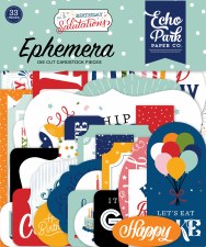 Birthday Salutations Ephemera Die Cuts