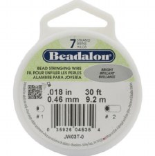 Bead Stringing Wire 7 Strand,  .018" - Bright