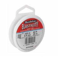 Beadalon Elasticity Bead Cord, .8mm x 25 meter - Clear