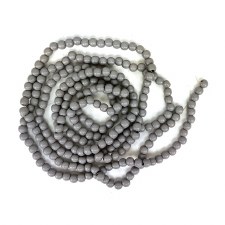 Beaded Garland, 9' - Grey