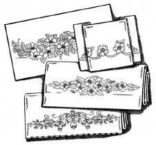 Aunt Martha's Iron On Transfers- Beautiful Blossoms #4025