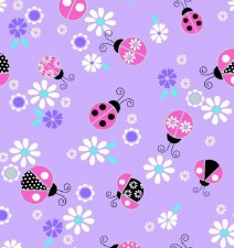 Belle & Blue Bolted Fabric - Ladybug Daisy