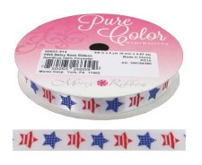 3/8'" Betsy Ross Satin Ribbon - Red/Blue