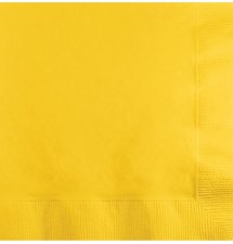 Beverage Napkin, 5" 50ct - School Bus Yellow