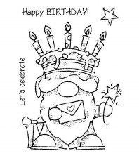 Birthday Cake Gnome - Clear Stamp Set
