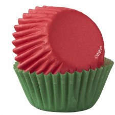 Holiday Baking Cups, 50ct  - Mini Red & Green